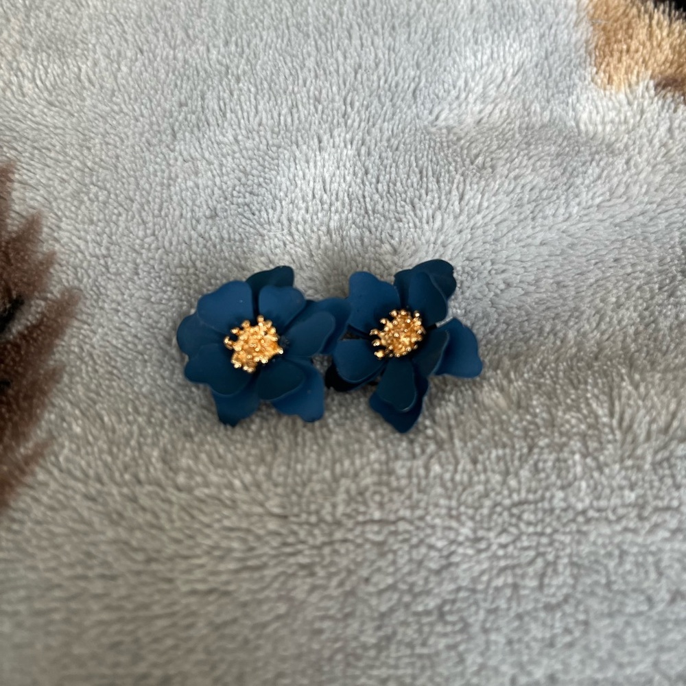 Blue Flower Earrings